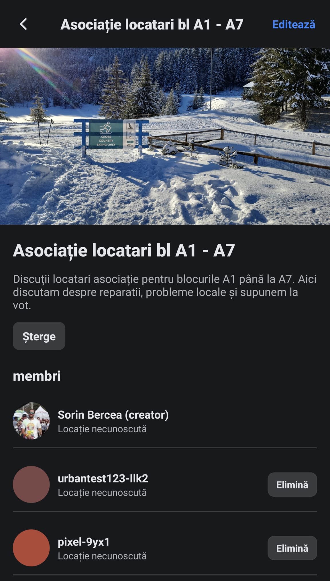 Urban app - dark mode